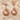 Wave Scallop Mismatch Earring in rose gold, front product view