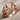 Burgundy Lattice Open Ring, rose gold, studio product photo