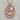 Koi Moonstone Pool Pendant, rose gold plated silver, front view