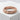 Thin Wave Ring in rose gold, front product view