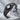 Chrysanthemum petal fan bracelet, black rhodium, front view