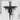 Crowned Skull Rifle Cross Pendant, black rhodium, product photo