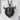 Celtic Bull Skull Pendant, black rhodium, front product view
