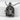 Griffin Keystone Arch Pendant in black rhodium plated finish