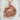 Horned Owl Medallion Pendant, rose gold, angled product photo