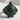 Green Stone Sea Turtle Ring, black rhodium, product photo