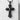 Bandana Mask Rose Cross Pendant, black rhodium, front view