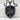 Griffin Blue Shield Pendant, black rhodium plated finish, front view