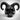 Horned Demon Skull Ring, black rhodium plated, three-quarter perspective
