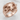 Ram Skull Double Curl Ring, rose gold plated silver, three-quarter product view