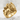Chimera Three Beast Ring, gold vermeil, angled product photo