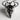 Deer Skull Branch Crown Pendant, black rhodium plated, front product view