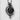 Kraken Vertical Spiral Pendant, black rhodium plated, studio product photo