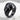 Ram Skull Hematite Shoulder Ring in black rhodium, angled view