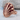 Burgundy Scallop Pinky Ring in rose gold plated finish