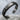 Hammered Rope ID Bracelet, black rhodium, studio product view