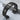 Shield Rivet Panel Bracelet, black rhodium, studio product photo