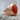 Carnelian Palmette Pinky Ring in rose gold plated silver, front view