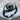 Evil Eye Cathedral Gaze Ring, black rhodium plated, angled product view