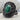 Malachite Arabesque Frame Ring, black rhodium plated, product photo