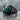 Malachite Boar Tusk Ring, black rhodium finish