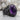 Amethyst Iris Shoulder Ring, black rhodium, three-quarter product view