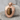 Tiger Eye Stepped Shield Pendant, rose gold plated, front view