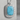 Turquoise Meander Tablet Pendant in polished silver, front view