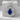 Lapis Baroque Cartouche Pendant, polished silver, front view