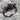Garnet Fluted Trilogy Ring, black rhodium plated, angled studio view