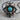 Turquoise Longhorn Arch Pendant, black rhodium, front product photo