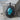 Turquoise Double Concho Pendant, black rhodium finish