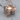 Tooled Saddle Stirrup Pendant, rose gold finish, studio view