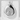 Enso Great Wave Pebble Pendant, polished silver finish, front view