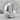 Cracked Hoop Earring, polished, product photo on rock surface
