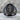 San Judas Tadeo Ring, black rhodium finish, front view on stone