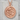 Dragon Coin Pendant, rose gold, product photo on stone stand