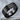 Brutalist Kintsugi Staple Ring, black rhodium, three-quarter view on stone