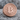 Bitcoin Coin Ring, rose plated silver, front view on stone