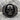 Hourglass Memento Mori Ring, black rhodium, front view on stone