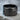 Military Dog Tag Ring, black rhodium, front view on stone