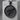 Interlocking Venus Mars Medallion Pendant, black rhodium, front product photo