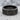 Latin Motto Veni Vidi Vici Ring, black rhodium, product photo on stone surface