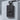 Strength Kanji Tag Pendant, black rhodium, front view on stone display