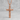 Timber Nail Cross Pendant, rose gold, front product photo