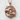Forest wolf pack pendant, rose gold, front view