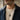 Saint Michael cross pendant, oxidized silver, worn on model at the neck