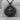 Memento Mori Cancer Pendant, black rhodium, front product photo on pedestal