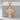 Golgotha Orthodox Cross Pendant, rose gold, front view on display block