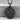 Dragon and Phoenix Medallion Pendant, black rhodium, front view on stone pedestal